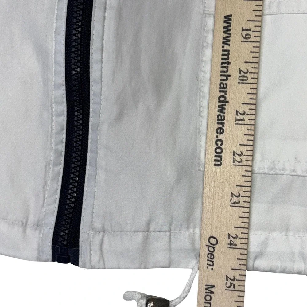 Vintage SR Sport Zip Vest Medium Utility Windbreaker Sleeveless  White 42